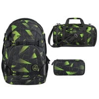 coocazoo MATE Schulrucksack-Set 3tlg Lime Flash von Coocazoo