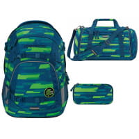 coocazoo MATE Schulrucksack-Set 3tlg Lime Stripe von Coocazoo