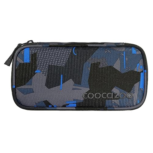 Coocazoo Mäppchen „Blue Craft”, schwarz-blau, Federmäppchen, großes Hauptfach, Schlaufen für Zirkel, Geodreieck und Lineal, Stundenplanfach, Stiftehalter, Reißverschlussfach, ab der 3. Klasse von Coocazoo