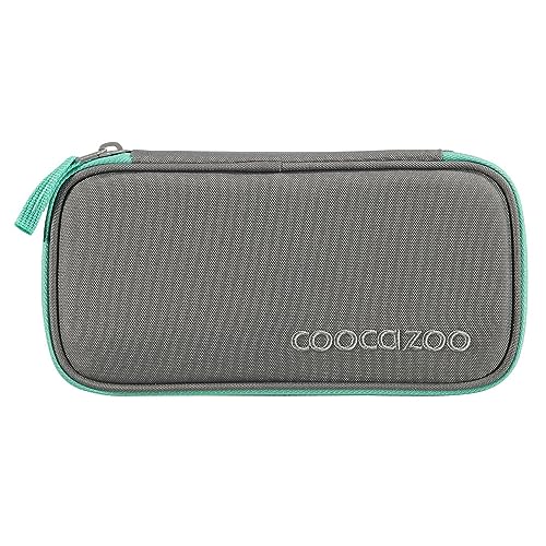 Coocazoo Mäppchen „Fresh Mint”, grau-Mint, Federmäppchen, großes Hauptfach, Schlaufen für Zirkel, Geodreieck und Lineal, Stundenplanfach, Stiftehalter, Reißverschlussfach, ab der 3. Klasse von Coocazoo