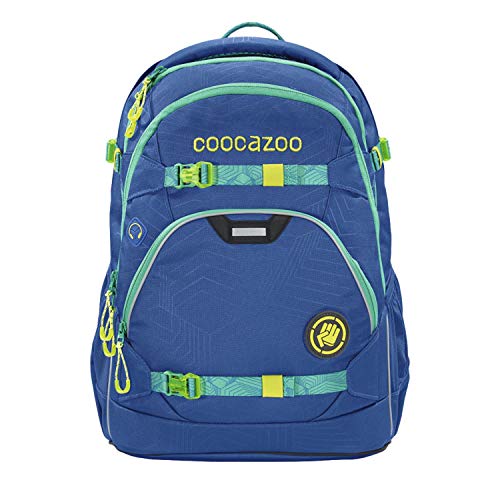 Coocazoo Schulrucksack ScaleRale Waveman blau, ergonomischer Tornister, höhenverstellbar mit Brustgurt und Hüftgurt für Jungen ab der 5. Klasse, 30 Liter von Coocazoo