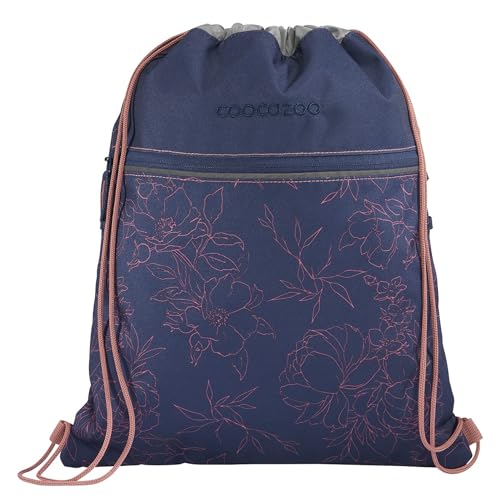 Coocazoo Turnbeutel „Sweet Rose”, lila-rosa, mit Reißverschlussfach und Kordelzug, reflektierende Elemente, Schlaufen zur Befestigung am Schulrucksack, 10 Liter, ab der 3. Klasse von Coocazoo