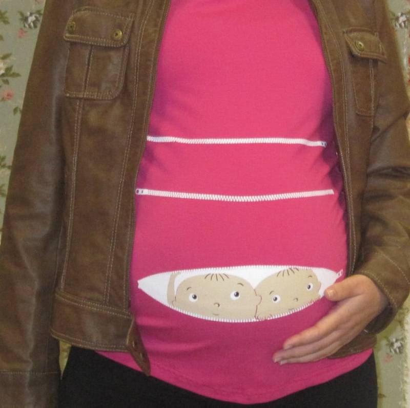 Zwillinge Mutterschaft Hemd Lange Ärmel, Lustige Coockuboo Schwangerschaft Hemden, Tops, Schwangerschaftskleidung. Abendessen Bequem Sie Werden Es von Coockuboo