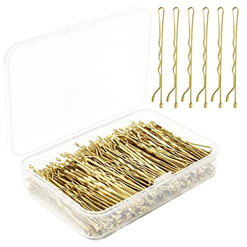 Cooetr 150 Stück Haarnadeln, Metall Wellenform Gold Haarklammern mit Aufbewahrungsbox, für Mädchen und Frauen von Cooetr