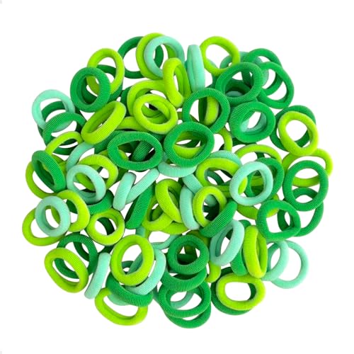 Cooetr Haargummi Baby, 100 Stück Haargummi Kinder Mädchen, Haargummi Kinder Elastische Klein, Winzige Weiche Elastisch Haargummi für Kinder Kleinkinder (Grün) von Cooetr