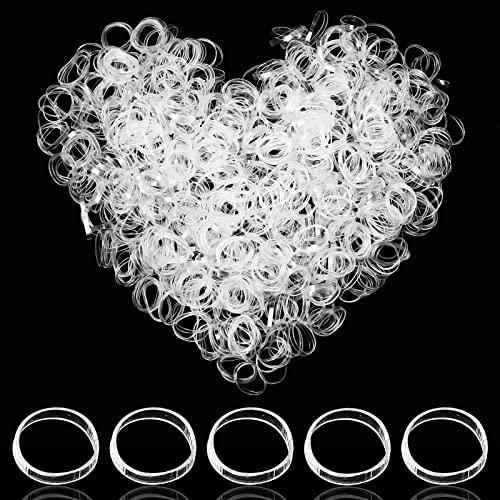 Cooetr Mini Transparent Haargummi - 1000 Stück Elastische Haargummis für Mädchen und Kinder, Haltbar für Dreadlocks und Hochzeit Frisur Cooetr Mini Transparent Haargummi - 1000 Stück Elastische Haargummis für Mädchen und Kinder, Haltbar für Dreadlocks und Hochzeit Frisur von Cooetr