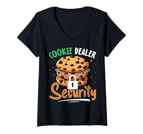 Damen Sicherheit des Cookie-Händlers T-Shirt mit V-Ausschnitt Damen Sicherheit des Cookie-Händlers T-Shirt mit V-Ausschnitt von Cookie Dealer Security Sweets Dessert Gift Cute