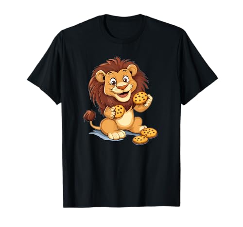 Lustiges Löwe mit leckerem Keks Kostüm für Jungen und Mädchen T-Shirt von Cookie Lion