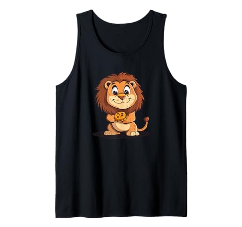 Safari Snacks Kostüm mit hübschem Löwe für Jungen und Mädchen Tank Top von Cookie Lion