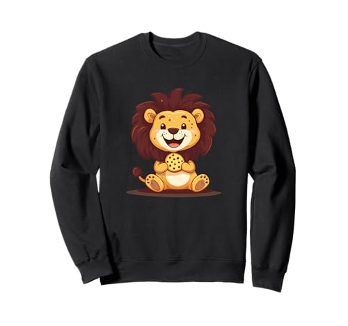 Süßer Löwe mit Schokoladenkeks-Kostüm für Erwachsene und Kinder Sweatshirt von Cookie Lion