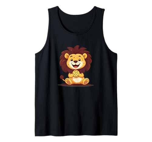 Süßer Löwe mit Schokoladenkeks-Kostüm für Erwachsene und Kinder Tank Top von Cookie Lion