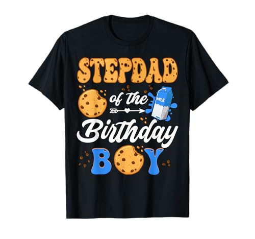 StepDad Of The Birthday Boy Milk And Cookies 1. Geburtstag T-Shirt StepDad Of The Birthday Boy Milk And Cookies 1. Geburtstag T-Shirt von Cookies First Birthday Family Matching