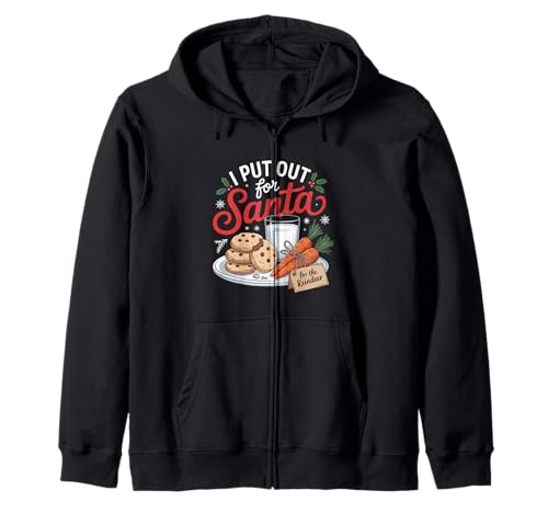 I Put Out for Santa Christmas Rentier Karotte Cookies Women Kapuzenjacke I Put Out for Santa Christmas Rentier Karotte Cookies Women Kapuzenjacke von Cookies For Santa Carrot for Reindeer Xmas