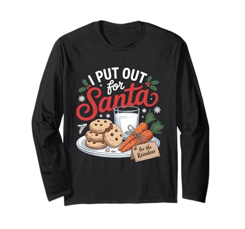 I Put Out for Santa Christmas Rentier Karotte Cookies Women Langarmshirt I Put Out for Santa Christmas Rentier Karotte Cookies Women Langarmshirt von Cookies For Santa Carrot for Reindeer Xmas