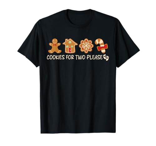 Cookies for Two Please Schwangerschaftsankündigung Baby Reveal T-Shirt von Cookies For Two Please Funny Pregnancy Reveal