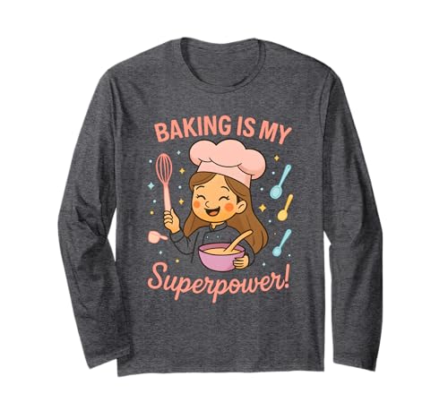 Niedliches Kochen Backen mit Mama Mama Papa für Mädchen Kinder Langarmshirt von Cooking And Baking Designs