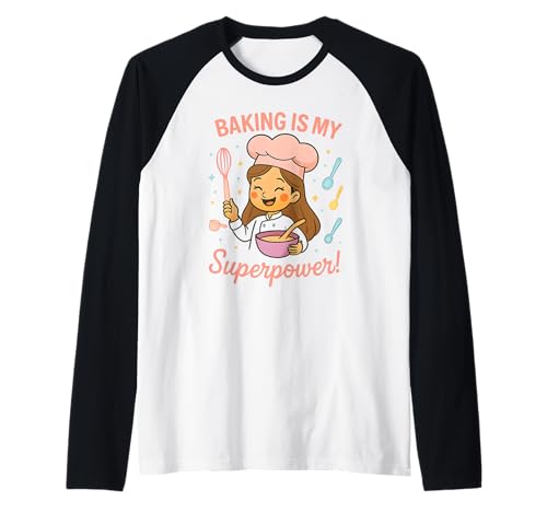 Niedliches Kochen Backen mit Mama Mama Papa für Mädchen Kinder Raglan von Cooking And Baking Designs
