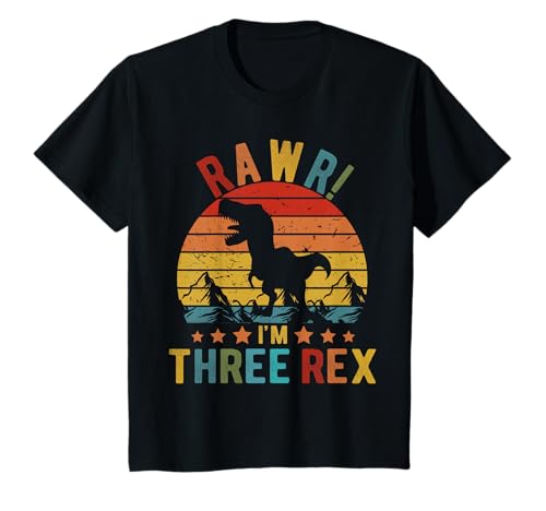 Three Rex Shirt Three Rex 3. Geburtstag TRex Jungen Mädchen T-Shirt von Cool 3 Yrs Old Bday Rex Dinosaurs Since 2020 Gifts