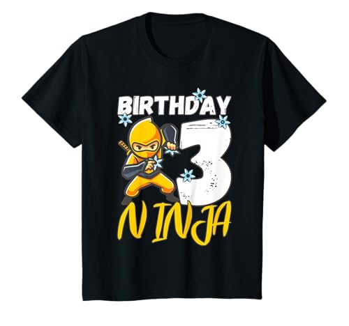 Kinder Geburtstag Ninja 3 Jahre alter Junge | Ninja, Geburtstag 3., Junge T-Shirt Kinder Geburtstag Ninja 3 Jahre alter Junge | Ninja, Geburtstag 3., Junge T-Shirt von Cool 3rd Birthday Gift Ideas for Boys