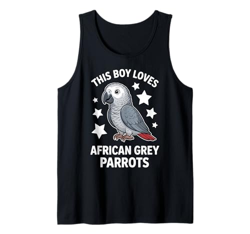 Herren This Boy Loves African Grey Papageien Tank Top Herren This Boy Loves African Grey Papageien Tank Top von Cool African Grey Parrot Cool Parrots Design