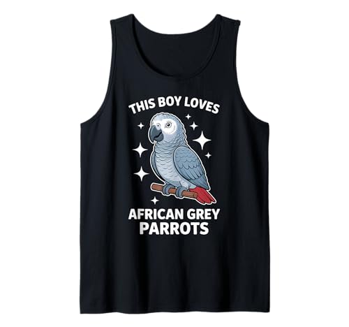 Herren This Boy Loves African Grey Papageien Tank Top Herren This Boy Loves African Grey Papageien Tank Top von Cool African Grey Parrot Cool Parrots Designs