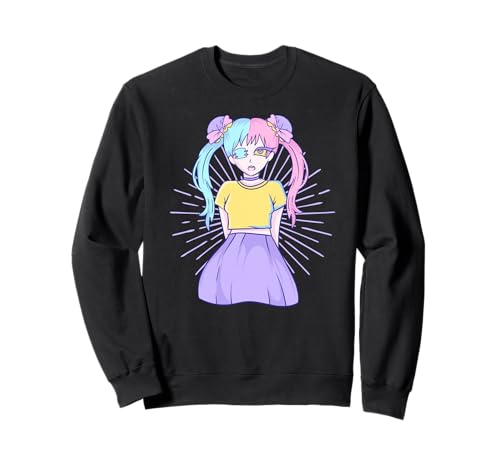 Cute Pastel Goth Kawaii Anime - Pink Gothic Girl Sweatshirt Cute Pastel Goth Kawaii Anime - Pink Gothic Girl Sweatshirt von Cool Anime - Goth - Punk Stuff