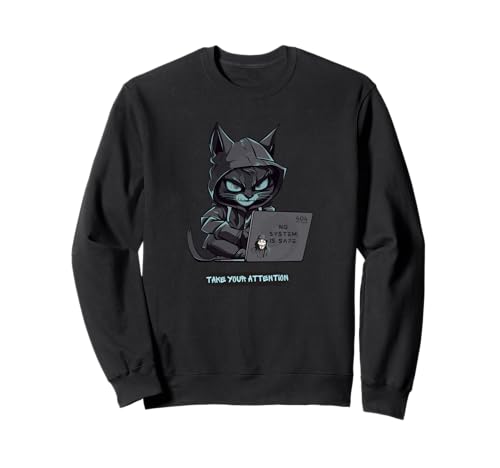 Cooles Anonymous Katzen-Hacker-Kostüm für sie/ihn Sweatshirt von Cool Anonymous Cat Hacker