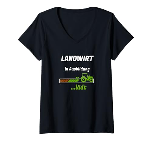Damen Landwirt in Ausbildung | Lustiges Azubi Bauern Design T-Shirt mit V-Ausschnitt Damen Landwirt in Ausbildung | Lustiges Azubi Bauern Design T-Shirt mit V-Ausschnitt von Cool Azubi -Azubine Landwirt