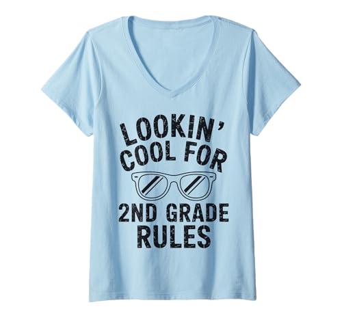 Damen Sieht cool aus für die 2. Klasse zurück in die Schule T-Shirt mit V-Ausschnitt Damen Sieht cool aus für die 2. Klasse zurück in die Schule T-Shirt mit V-Ausschnitt von Cool Back to School Tees 2nd Grade