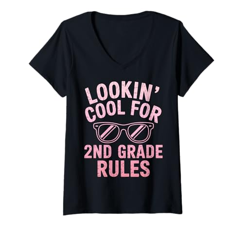 Damen Sieht cool aus für die 2. Klasse zurück in die Schule T-Shirt mit V-Ausschnitt Damen Sieht cool aus für die 2. Klasse zurück in die Schule T-Shirt mit V-Ausschnitt von Cool Back to School Tees 2nd Grade
