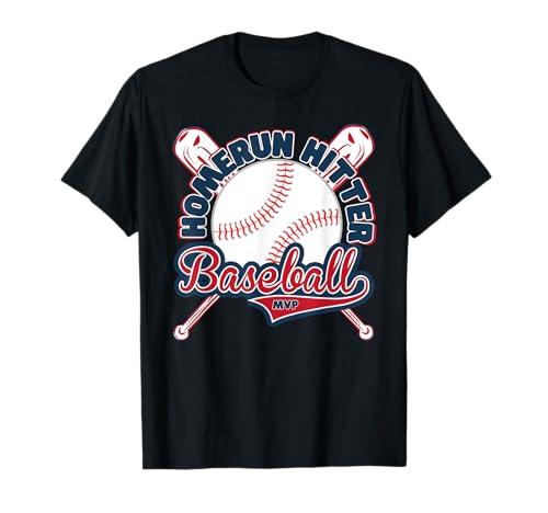 Homerun Hitter Baseball Batter Fun Kinder Spielen Baseball T-Shirt von Cool Baseball Lovers Kids Baseball Fan Kids Stuff