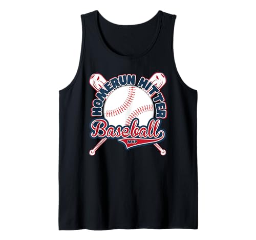 Homerun Hitter Baseball Batter Fun Kinder Spielen Baseball Tank Top von Cool Baseball Lovers Kids Baseball Fan Kids Stuff