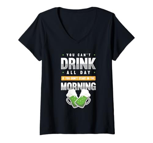 Damen Drinks Well with Others St Patricks Day Bier Trinker Shirt T-Shirt mit V-Ausschnitt Damen Drinks Well with Others St Patricks Day Bier Trinker Shirt T-Shirt mit V-Ausschnitt von Cool Beer Lover Party Pub Drinking St Patricks Day