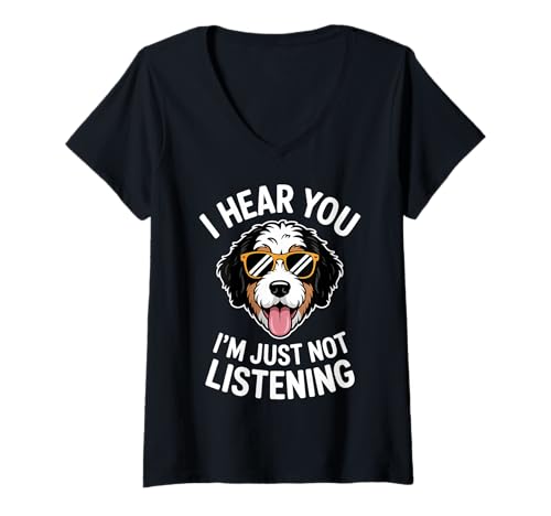 Damen Bernedoodle Lustiges Bernedoodle T-Shirt mit V-Ausschnitt Damen Bernedoodle Lustiges Bernedoodle T-Shirt mit V-Ausschnitt von Cool Bernedoodle Funny Bernedoodle Design