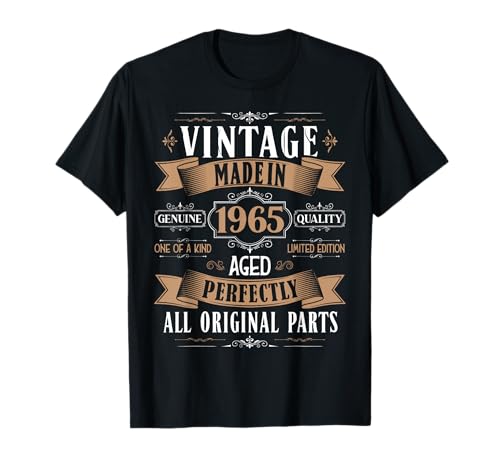 Vintage 60th birthday men Born 1965 60 years old Bday mens T-Shirt Vintage 60th birthday men Born 1965 60 years old Bday mens T-Shirt von Cool Birthday Gifts Apparels Co.