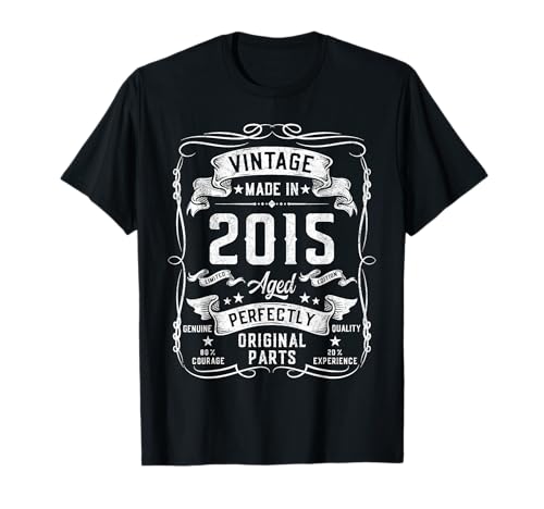10th Birthday Gifts Boys Girls 10yr 10 Year Old Vintage 2015 T-Shirt 10th Birthday Gifts Boys Girls 10yr 10 Year Old Vintage 2015 T-Shirt von Cool Birthday Gifts Decorations For Boys Co.