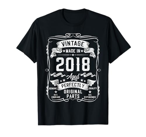 7th Birthday Gifts Boys Girls 7yr 7 Year Old Vintage 2018 T-Shirt 7th Birthday Gifts Boys Girls 7yr 7 Year Old Vintage 2018 T-Shirt von Cool Birthday Gifts Decorations For Boys Co.