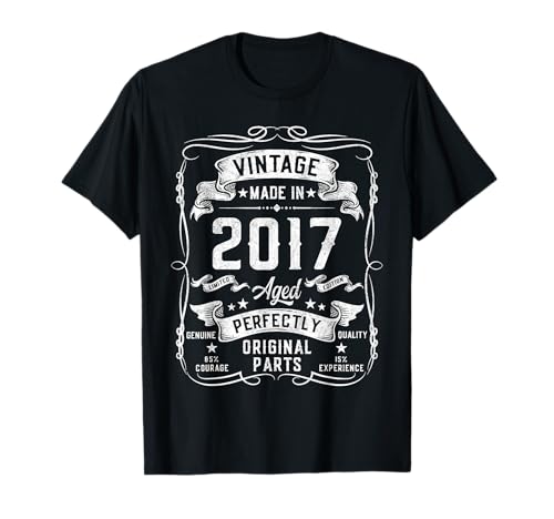 8th Birthday Gifts Boys Girls 8yr 8 Year Old Vintage 2017 T-Shirt 8th Birthday Gifts Boys Girls 8yr 8 Year Old Vintage 2017 T-Shirt von Cool Birthday Gifts Decorations For Boys Co.