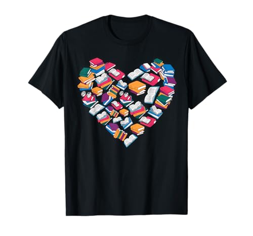 Buchleser Liebhaber Bibliothekarin Herz Lehrer Mädchen Junge Kinder T-Shirt Buchleser Liebhaber Bibliothekarin Herz Lehrer Mädchen Junge Kinder T-Shirt von Cool Books Heart For Teacher Student book lovers