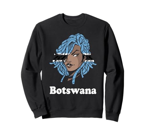 Botswana Girl Dreadlocks Botswanan Flagge Botswanan Pride Sweatshirt Botswana Girl Dreadlocks Botswanan Flagge Botswanan Pride Sweatshirt von Cool Botswanan Roots Botswana
