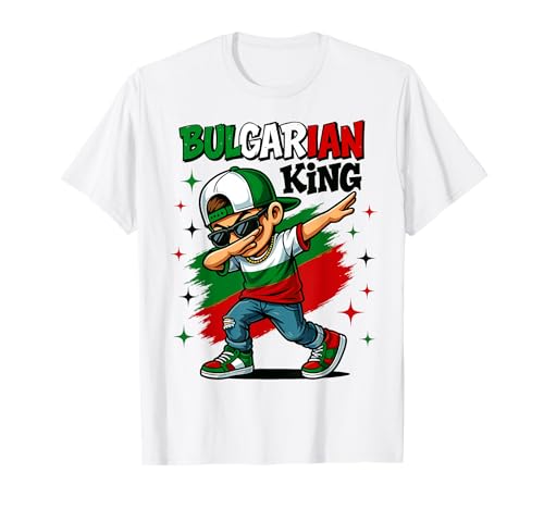 Lustige Dab Boy Bulgarische Flagge Pride Bulgarien Flagge für Jungen T-Shirt von Cool Bulgarian Flag Dab Designs For Proud Kids