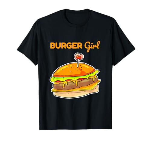 Hamburger Cheeseburger Burger Girl Funny Fast Food T-Shirt von Cool Burgers - Patty - Beefburger Apparel & Gifts