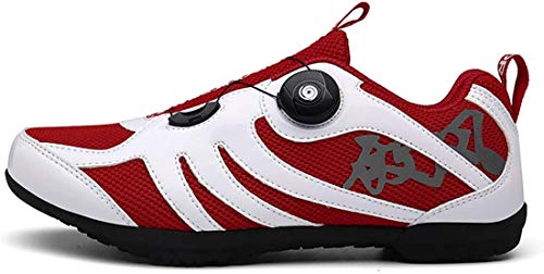 Cool-CZQ Fahrradschuhe Mountainbike Schuhe Unisex (37,weiß Rot) von Cool-CZQ