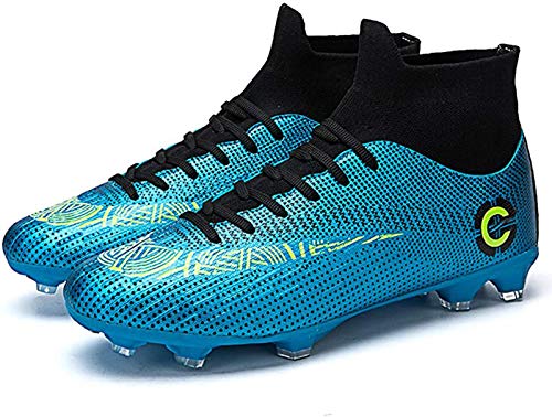 Cool-CZQ Professionelle Herren Fußballschuhe Outdoor Spike Sport Fußball Kinder Jugend Fußballschuhe (48 EU,Blau) von Cool-CZQ