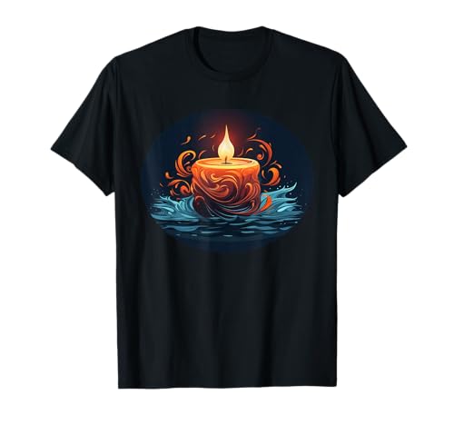 Candlelight Time mit glühender Kerze T-Shirt von Cool Candle