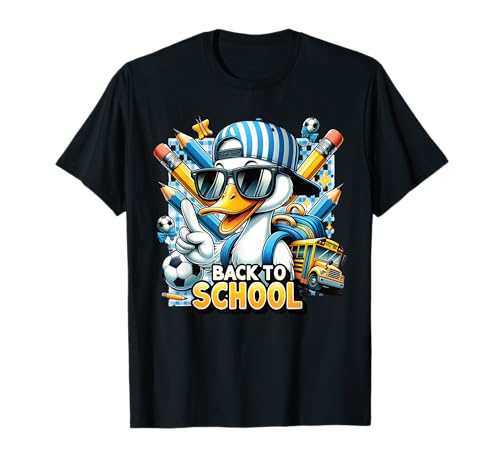 Cool Duck Back to School Cartoon Bleistifte Fußball Bus Boy T-Shirt Cool Duck Back to School Cartoon Bleistifte Fußball Bus Boy T-Shirt von Cool Cartoon Back To School Funny Graphic Apparel