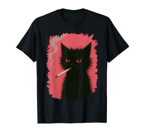 Lustige Katze rauchen für Männer T-Shirt Lustige Katze rauchen für Männer T-Shirt von Cool Cat Humor Vibe