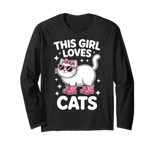 Dieses Mädchen liebt Katzen Langarmshirt Dieses Mädchen liebt Katzen Langarmshirt von Cool Cats Funny Cat Design