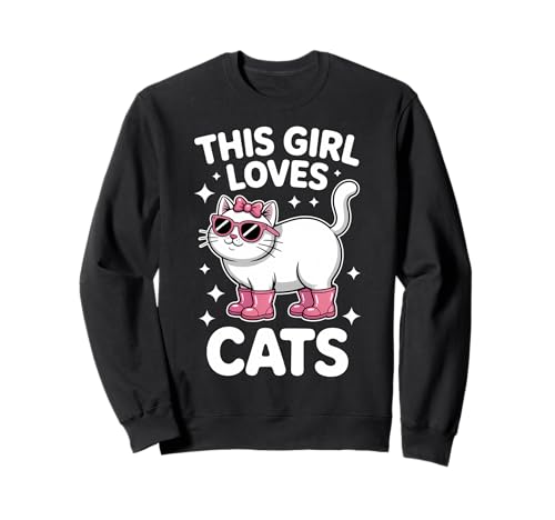 Dieses Mädchen liebt Katzen Sweatshirt von Cool Cats Funny Cat Design