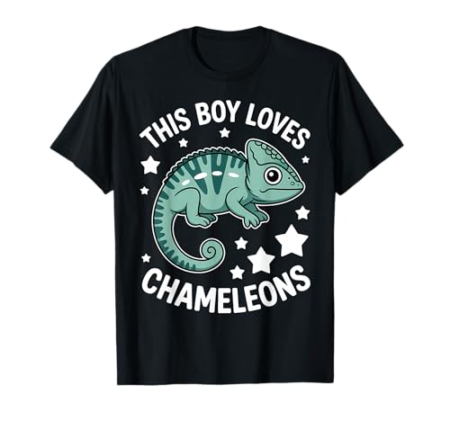 This Boy Loves Chamäleons T-Shirt This Boy Loves Chamäleons T-Shirt von Cool Chameleons Fun Chameleon Designs